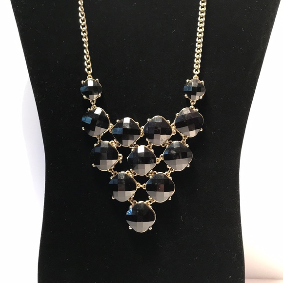 Jewelry - Black Jeweled Statement Necklace
